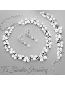 Pearl and CZ Crystal Bridal Earrings
