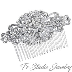 Crystal and Silver Bridal Hair Comb