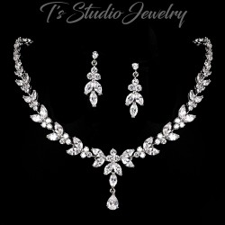 CZ Crystal Bridal Jewelry Set