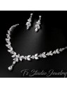 CZ Cubic Zirconia Crystal Bridal Jewelry Set