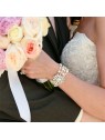 Pearl and Crystal Bridal Bracelet & Earrings Set