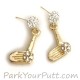 Gold Golf Club Earrings