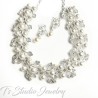 Pearl and Crystal Bridal Wedding Jewelry Necklace Earrings Set