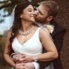 Pearl and Crystal Bridal Wedding Jewelry Necklace Earrings Set
