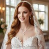 Pearl and Cubic Zirconia Bridal Wedding Necklace Earring Jewelry Set