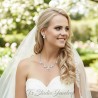 Freshwater Pearl Cubic Zirconia Necklace Earrings Bridal Jewelry Set