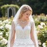Cubic Zirconia Crystal Bridal Necklace Earrings Wedding Jewelry Set