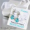 Charcoal Grey Crystal Necklace Earrings Set - Bridesmaid Gift Set