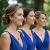 Something Blue Crystal Necklace Earrings Bridesmaid Jewelry Gift Set