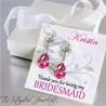Something Blue Crystal Necklace Earrings Bridesmaid Jewelry Gift Set