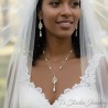 Bridal Necklace Earrings Jewelry Set with Pearls Silver Gold Rose Gold