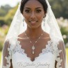 Bridal Necklace Earrings Jewelry Set with Pearls Silver Gold Rose Gold