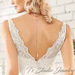 Backdrop bridal vine leaf cubic zirconia crystal necklace earrings set