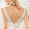 Backdrop bridal vine leaf cubic zirconia crystal necklace earrings set
