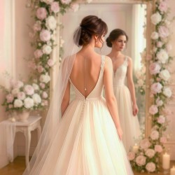 Backdrop Style Pearl Bridal Wedding Necklace and Earring Jewelry Set