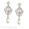 Pearl Bridal Chandelier Earrings - Vintage Style Wedding Jewelry