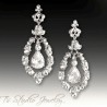CZ Cubic Zirconia Rhinestone Crystal Bridal Chandelier Hoop Earrings