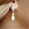 Pearl Bridal Wedding Earrings - Available in silver, gold or rose gold