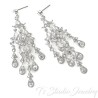 Romantic Vintage Style Rhinestone Crystal Chandelier Bridal Earrings