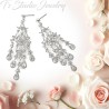 Romantic Vintage Style Rhinestone Crystal Chandelier Bridal Earrings