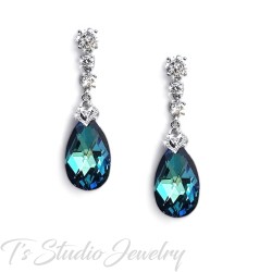 Something Blue Chandelier Bridal Wedding or Bridesmaid Earrings