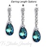 Something Blue Chandelier Bridal Wedding or Bridesmaid Earrings