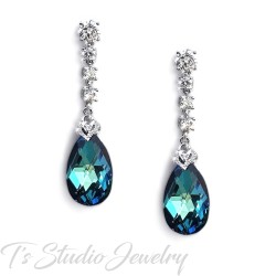 Something Blue Chandelier Bridal Wedding or Bridesmaid Earrings