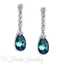 Something Blue Chandelier Bridal Wedding or Bridesmaid Earrings