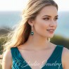 Something Blue Chandelier Bridal Wedding or Bridesmaid Earrings