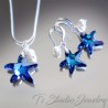 Blue Starfish Pearl Bridesmaid Gift Earrings - Beach Theme Wedding
