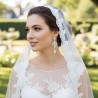 Silver Vintage CZ Teardrop Pearl Bridal Chandelier Wedding Earrings