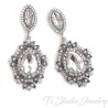 Vintage Style Silver and Clear Bridal Chandelier Wedding Earrings