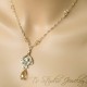 Gold Crystal Back Drop Lariat Necklace