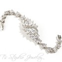 Marquis CZ Silver Bridal Bracelet