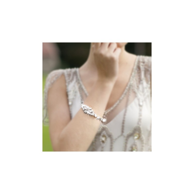 Marquis CZ Silver Bridal Bracelet Marquis CZ Silver Bridal Bracelet
